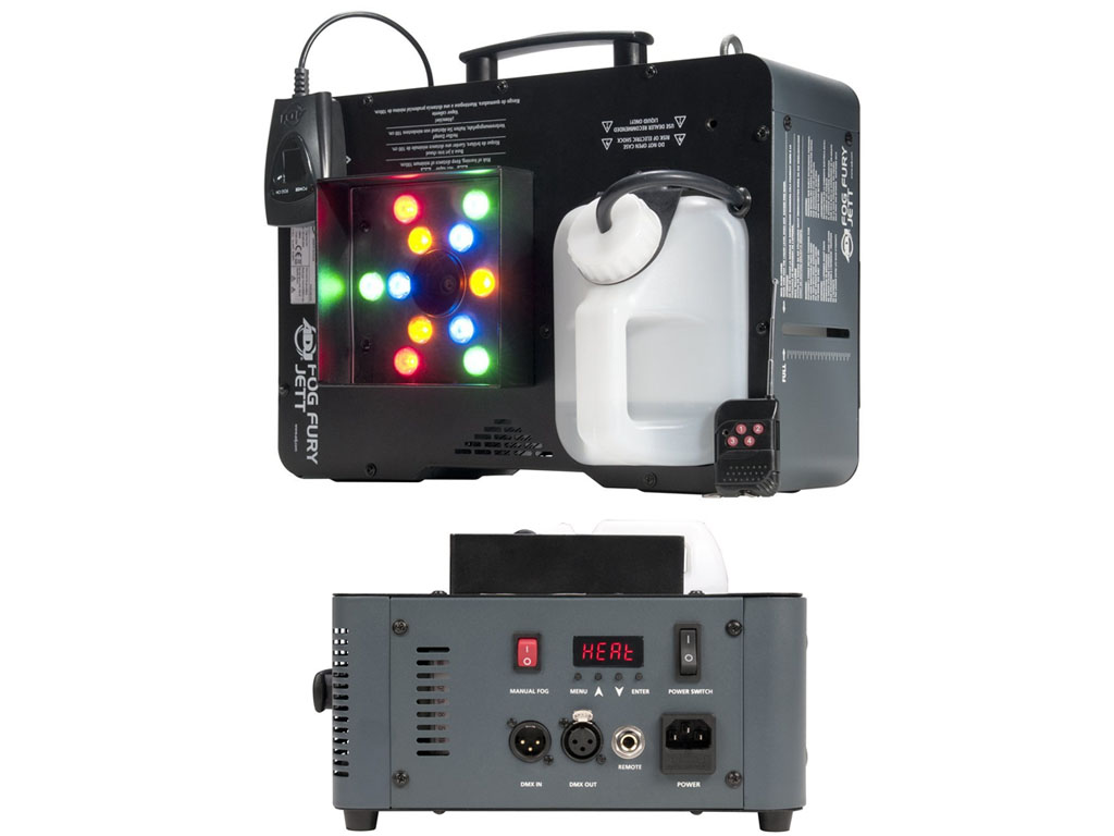 Coppia macchine Fumo verticali ADJ Fog Fury Jett + case
