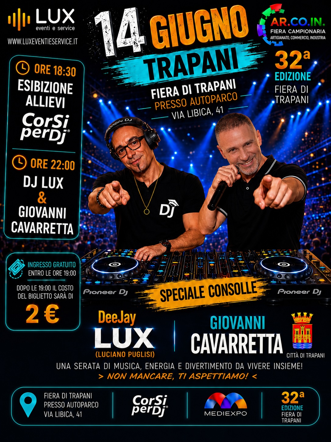 14 giugno a trapani con Dj LUX