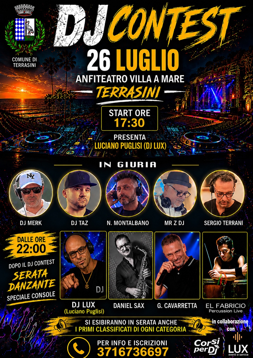 26 luglio Terrasini con Dj Lux